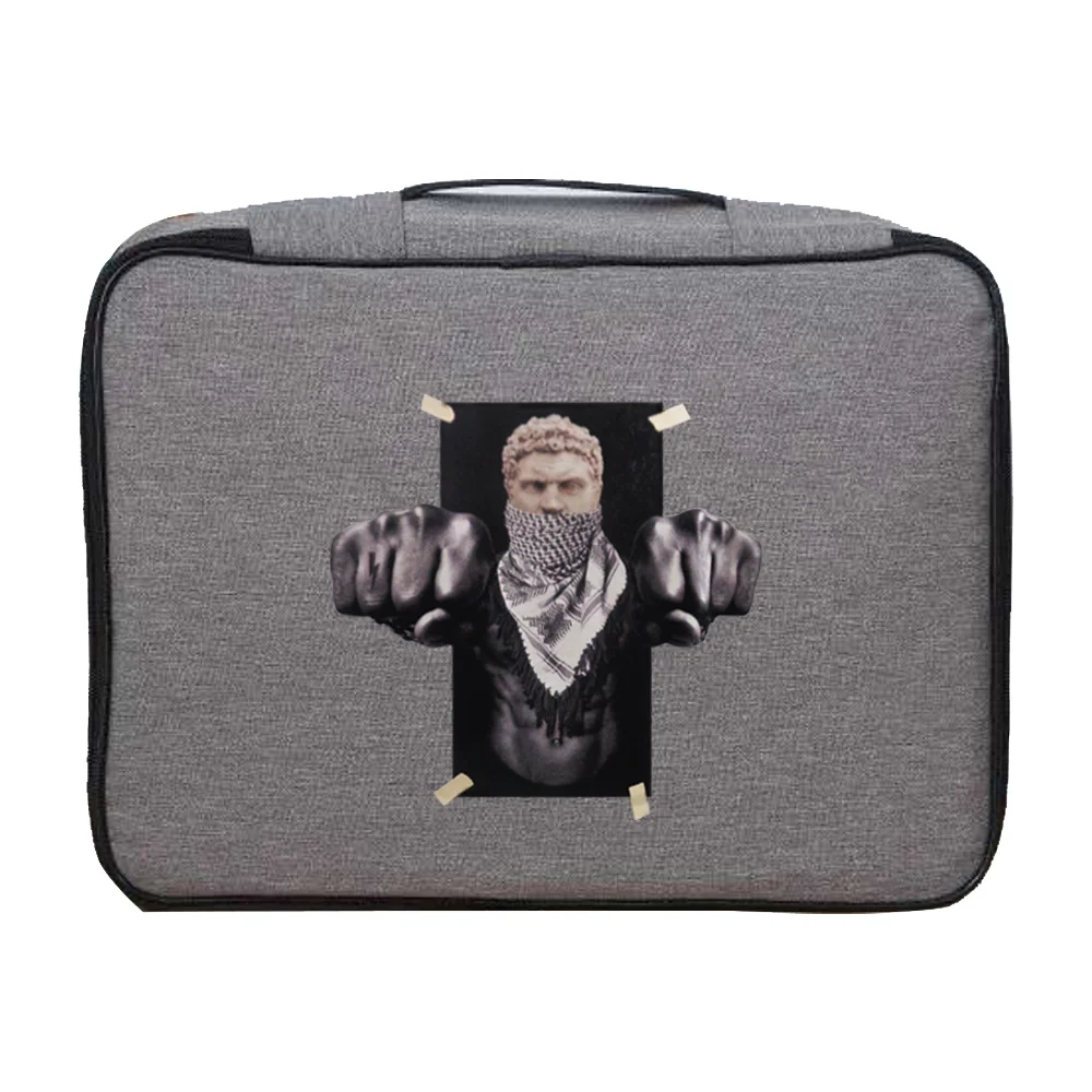 Documents Bags for Men Women Outdoor Travel Credentials Luggage Wallet Storage Bag Handbag Waterproof Sculpture Print Organizer