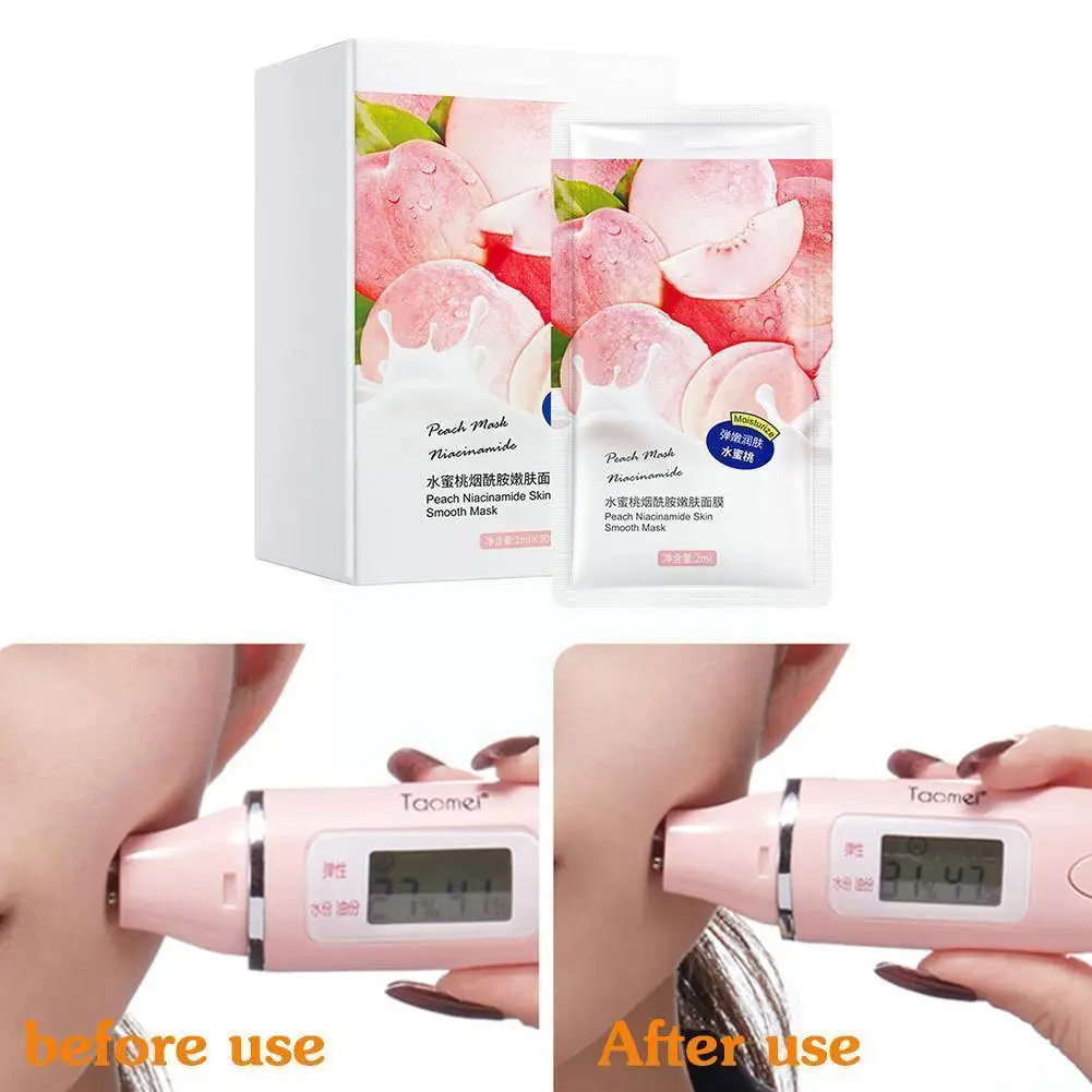 

Peach Niacinamide Skin Rejuvenation Mask Moisturizing Rejuvenating Mask Firming And Improving Brightening Roughness F4I3