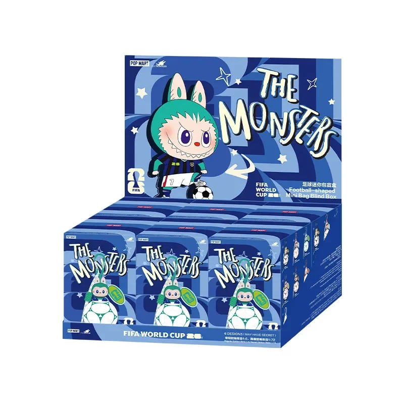 Фото POP MART THE MONSTERS FIFA SERIES - Мини-фигурки в форме футбольного мяча, коллекционные игрушки-сюрпризы, милые аниме-фигурки для рабочего стола №1
