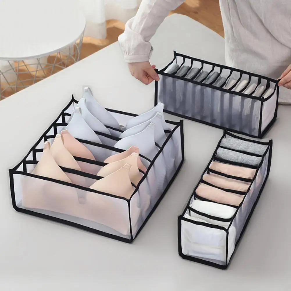 

Nylon Mesh Underwear Pants Clothes Underwear Storage Drawer Compartment Box Compartment Clothing Storage Househol Bag Box F9o3
