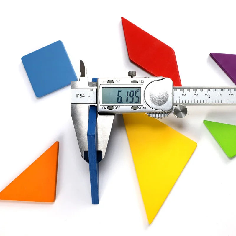 Детская деревянная цветная железная коробка Tangram пазл для хранения раннего