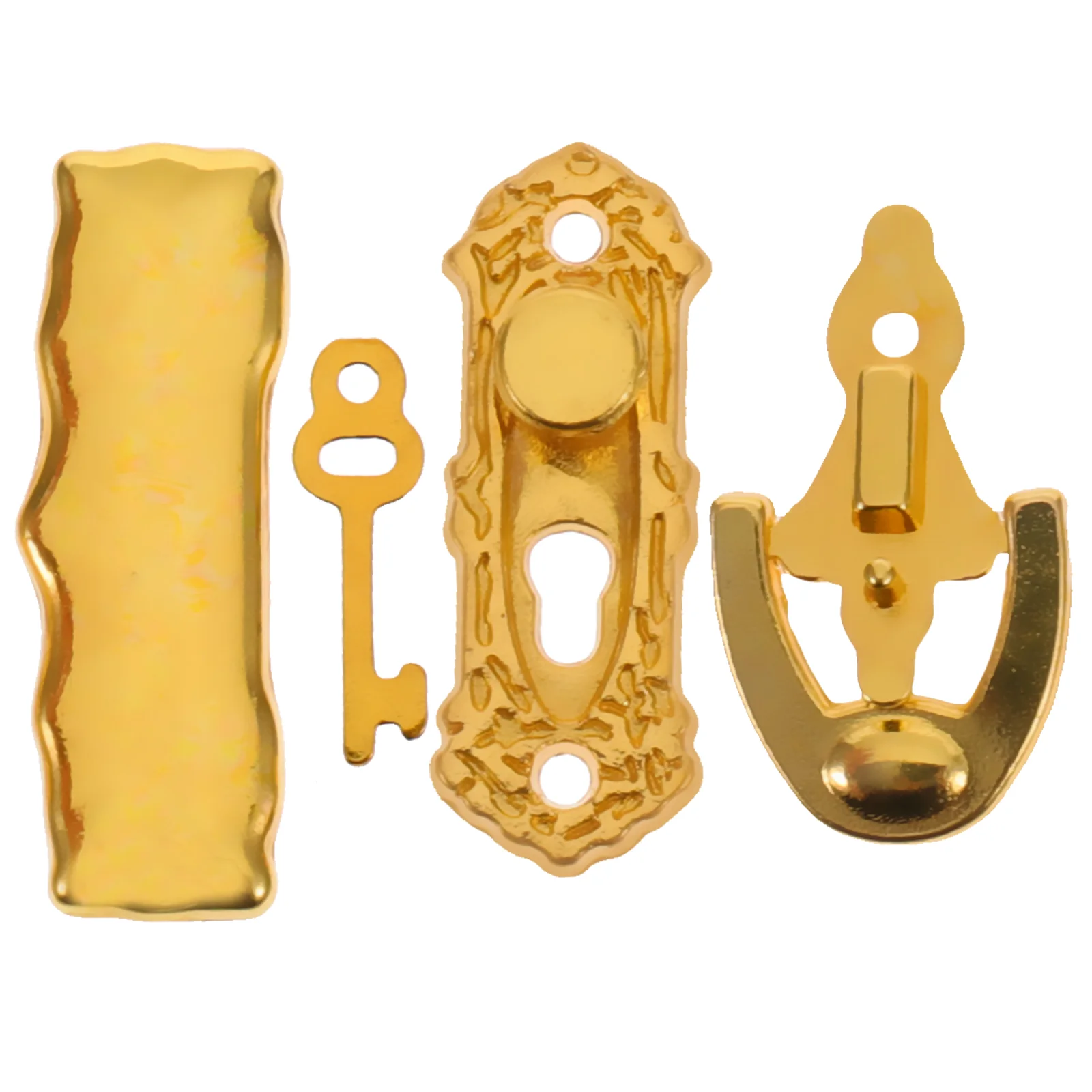 

Miniature Decorations Crafts Dollhouse Toy Room Door Locks Building Kit Knocker Alloy Houses