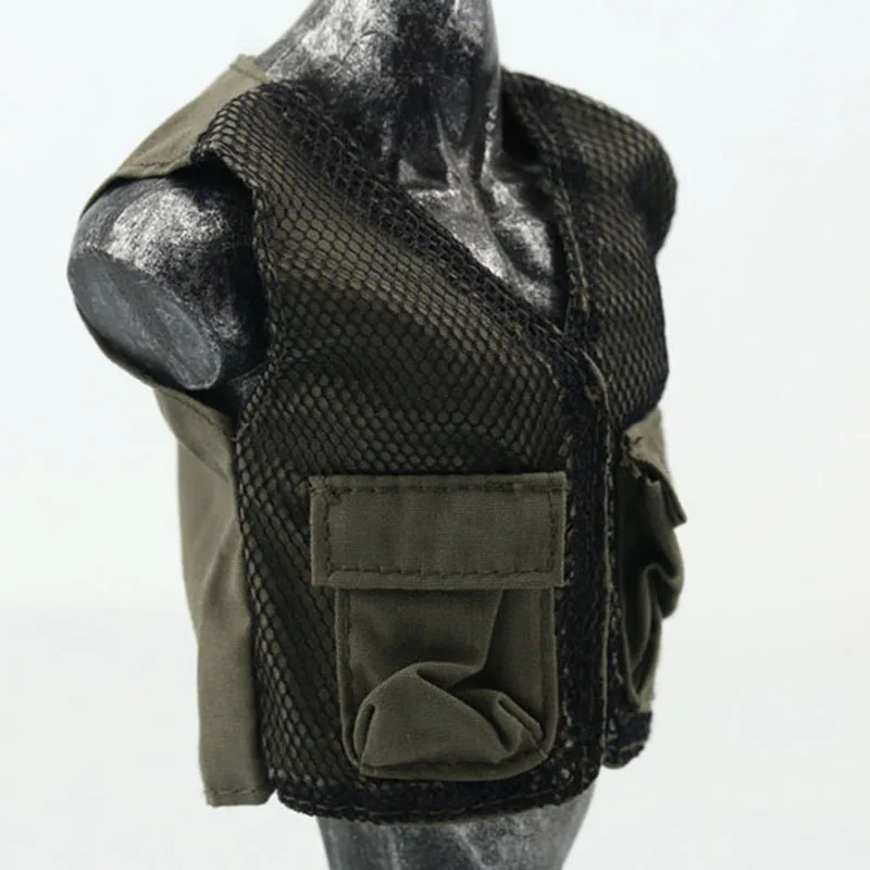 

1/6 Scale Army Green Tactical Mesh Vest Soldier All-match Top Clothes Accessories for 12 Inches Action Figure Models Body