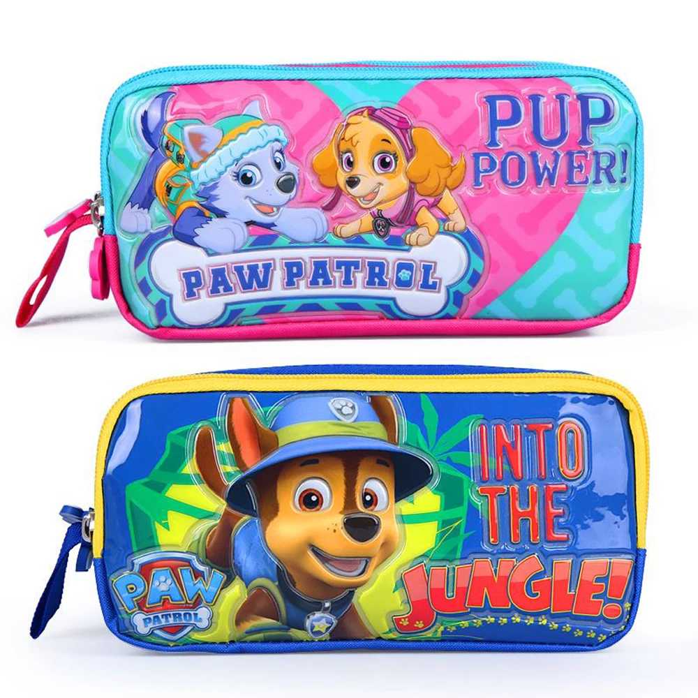 

SPIN MASTER Cartoon Pencil Bag Paw Patrol Anime Chase Skye Everest Printed Storage Bag Kids Student Stationery Pencil Case Gifts