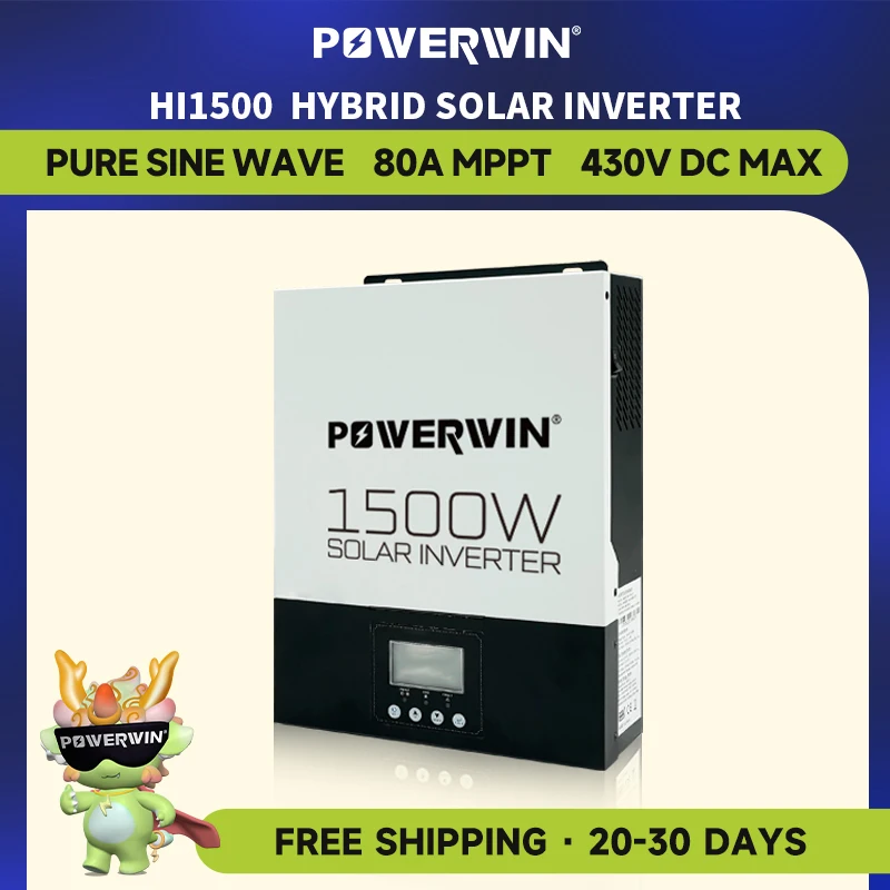 POWERWIN Гибридный солнечный инвертор 1500 Вт/12 В HI1500 контроллер заряда с чистой