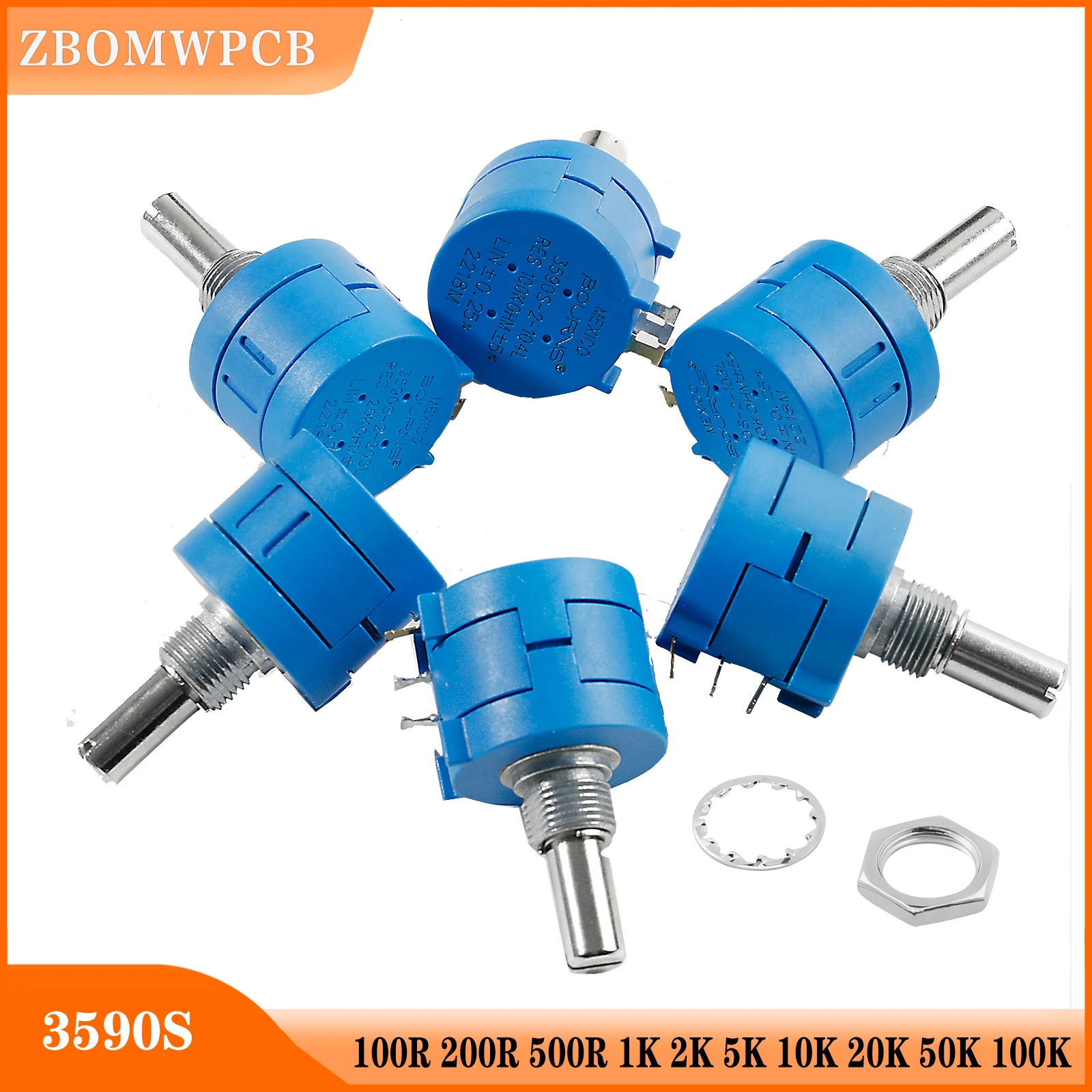 3590s потенциометр многооборотный проволочный 100R 200R 500R 1K 2K 5K 10K 20K 50K 100K