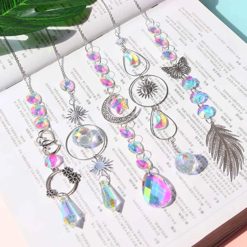 

Crystal Windchime Ornaments Love Heart Star Moon Pendant Metal Hanging Drop Window Craft Outdoor Indoor Garden Home Decoration