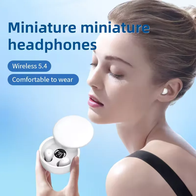 Фото SK26 раздвижные Bluetooth-наушники TWS ультра маленькие мини-наушники для сна с качеством звука с низкими басами №4