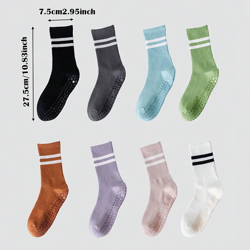 Носки для йоги женские носки хлопковые нескользящие силиконовые фитнеса в