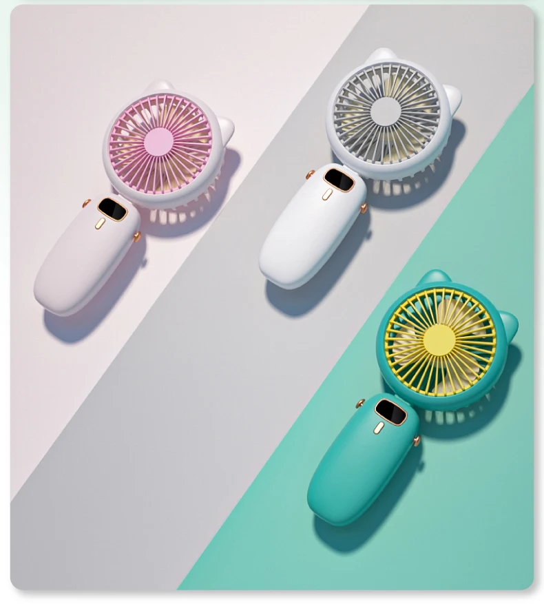 Мини-ручной вентилятор Портативный портативный перезаряжаемый мини-складной с 3