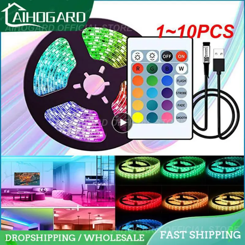 

1~10PCS 5050 RGB Led Strip Lights 1M-30M 5V USB led strip TV BackLight Room Decoration Led Tape Diode Flexible Ribbon