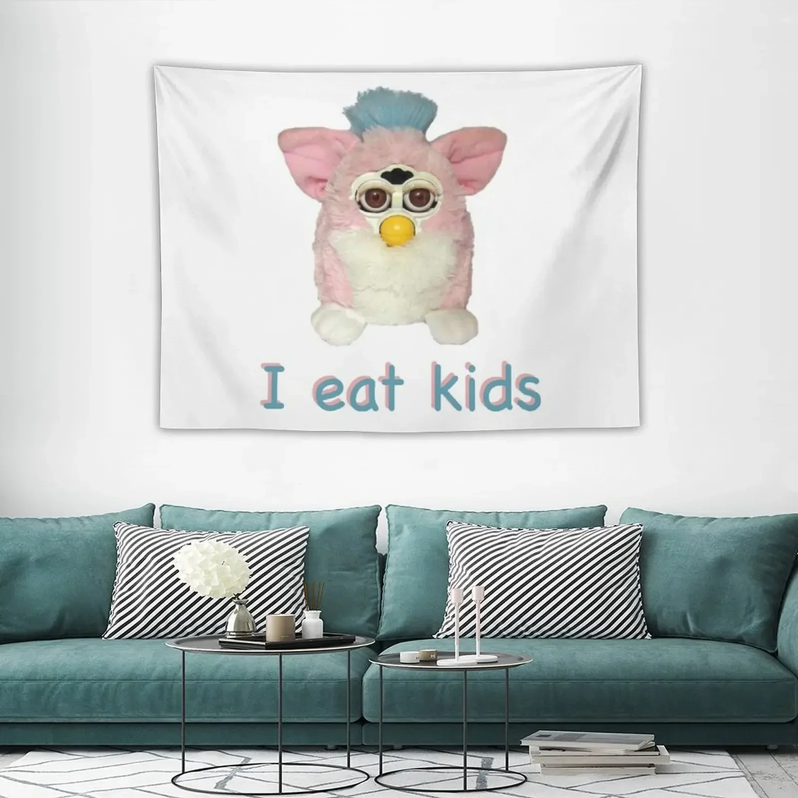 Детский гобелен Furby I eat украшения для спальни Забавный Настенный декор комнатный