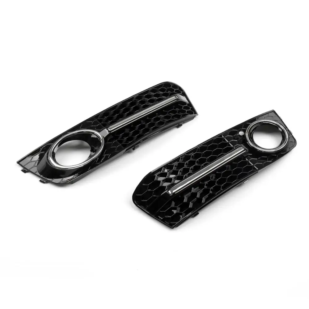 

For Audi A4 B8 2009 2010 2011 Car Front Bumper Fog Light Comb Grilles a4 b8 Grill ABS Grille Car Auto Accessories