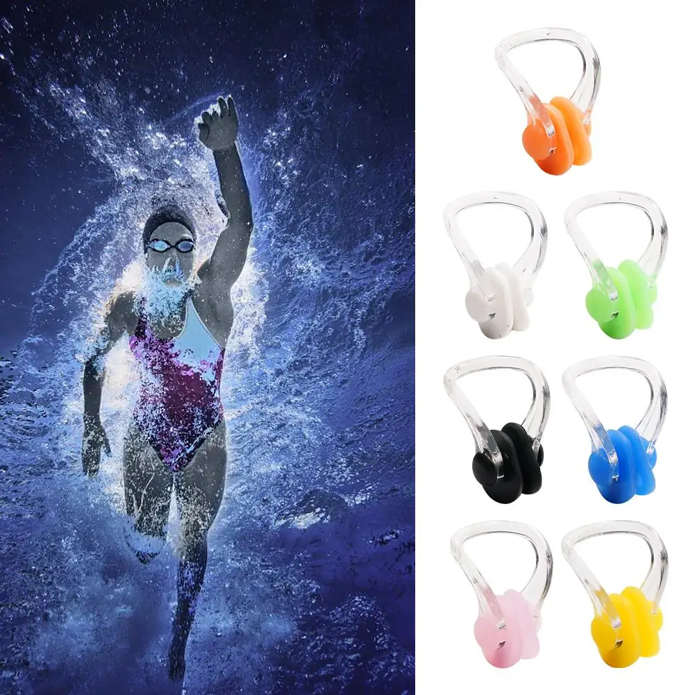 

Candy Color Soft Silicone Nose Clip Small Size Nose Clip Swimming for Adult Children Water Sports Pool Accessories 1pc