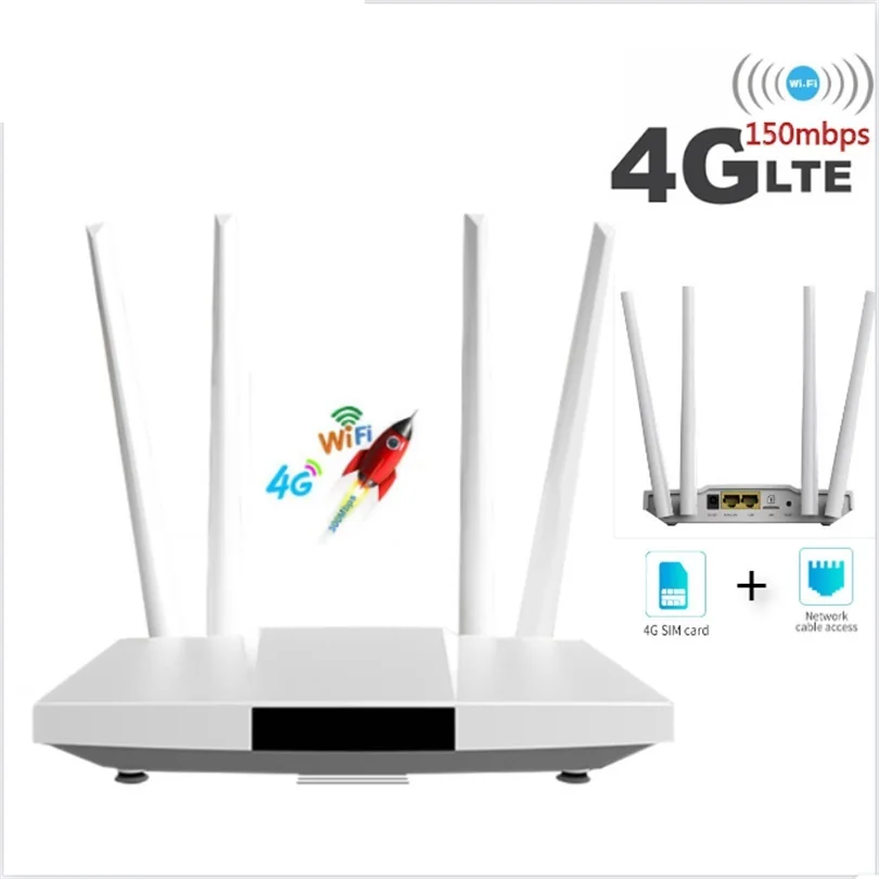 

300 Мбит/с 4G SIM-карта роутер разблокировка LTE Wi-Fi антенны CPE RJ45 порт WAN/LAN Мобильная точка доступа Wi-Fi беспроводной модем широкополосная сеть
