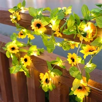 10m 5m artificial leaf flower led string lights garland christmas tree decoration outdoor room wedding party fairy garden decor