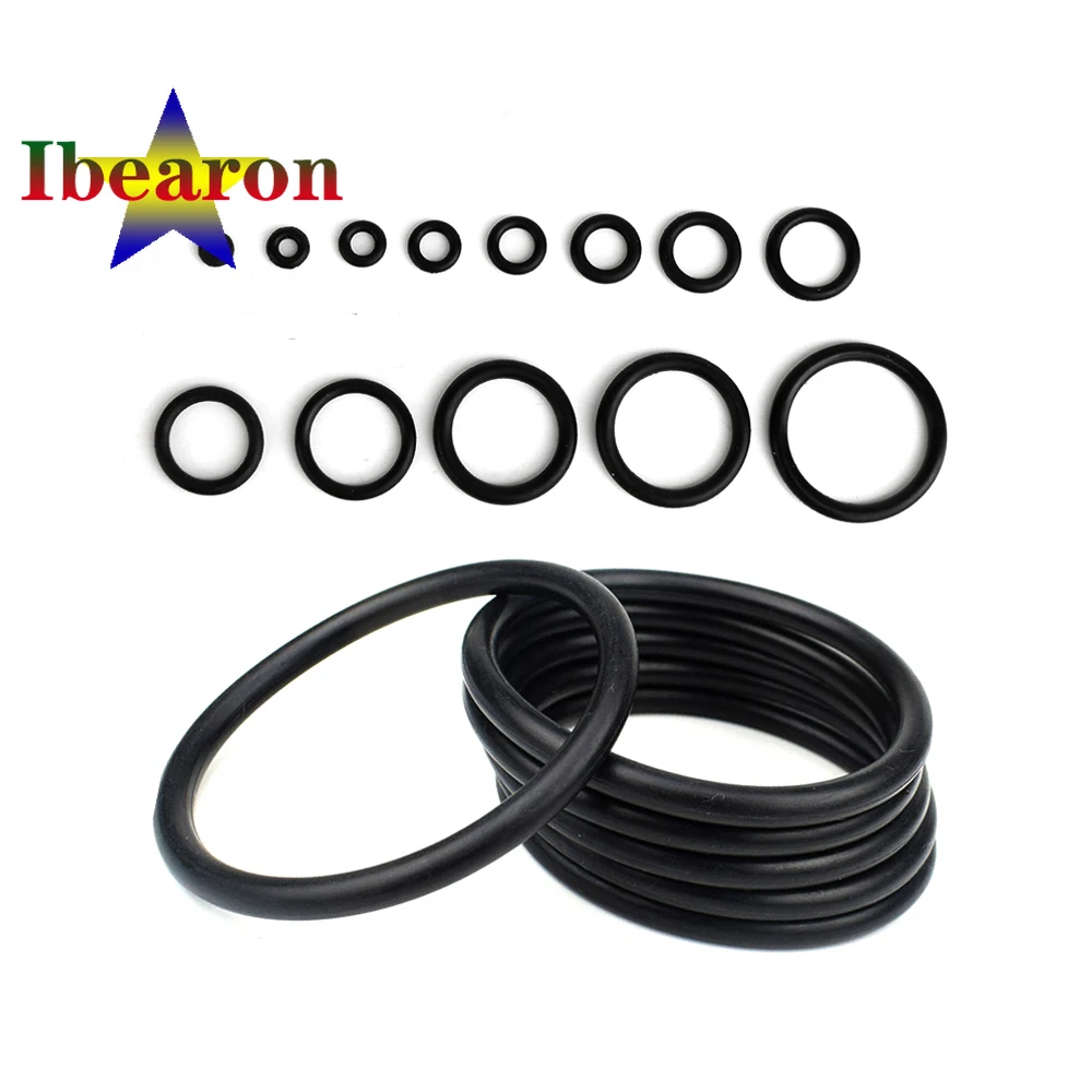 2PCS Black O Ring Gasket CS 7mm ID 106mm~272mm NBR(Nitrile Rubber Buna) Round Type Corrosion Oil Resistant Seal Washer