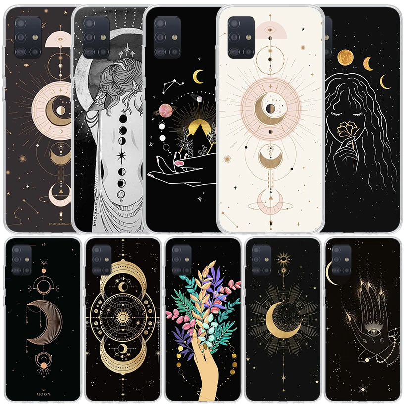 Чехол для телефона Moon Mystery Totem Witche Samsung Galaxy A51 A50S A41 A40 A31 A30S A21S A20S A20E A11 A10S A71 A70 A6 A7 A8 A9 Pl