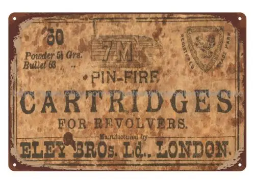 Eley 7-миллиметровые контактные огнестойкие картриджи металлический жестяной знак