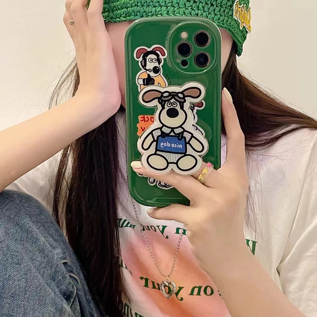 

Handheld Dog with Stand Phone Case For IPhone 13 12 Mini 11 Pro Max XR X XS MAX Cover Coque Funda