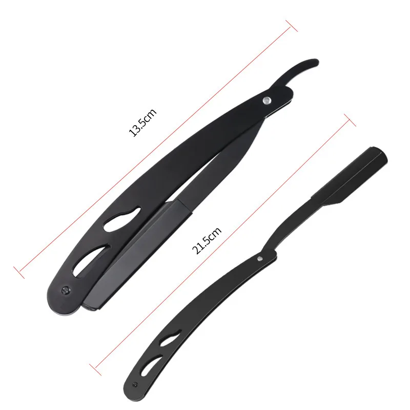 

HEALLOR Men Shaving Barber Tools Hair Razor and Blades Antique Black Folding Shaving Knife Stainless Steel Straight razor Holder
