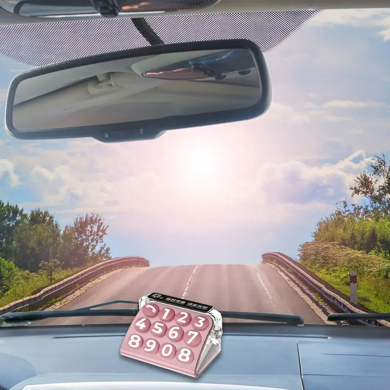 Парковочная карта в стиле ретро с машинкой креативный временный номерной знак