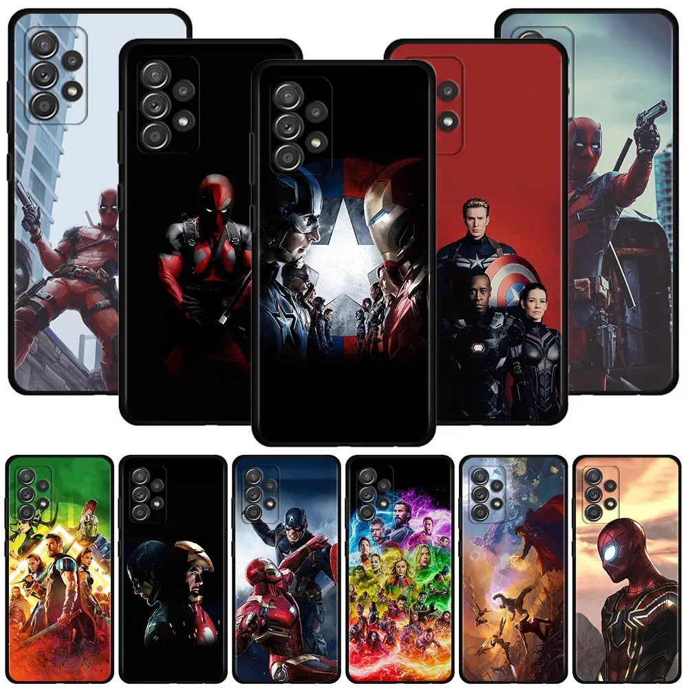 

Marvel Superheroes The Avengers Phone Case For Samsung Galaxy A12 A72 A51 A52 A73 A53 Cover A71 A32 A21s A52s A13 A22 A03s Capa