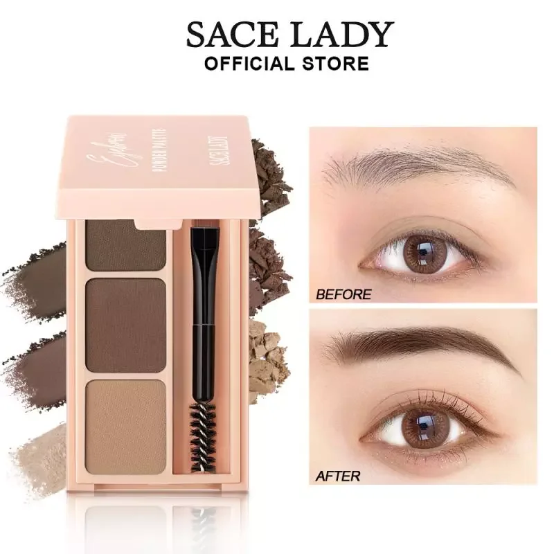

NEW2023 3 Color Eyebrow Powder Palette Waterproof Eyebrows Enhancer Nose Shadow Eyeshadow Long Lasting Brows Powder Makeup Cosme