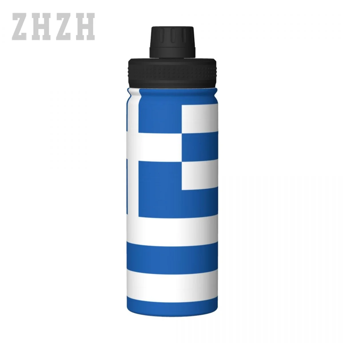 Bottle Greece Flag Greek 304 Stainless Steel Double-layer Insulation Cold And Hot Travel