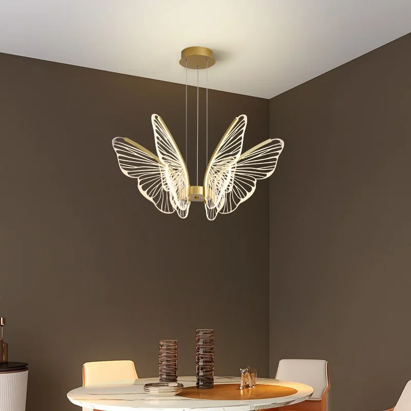 

Люстра для ресторана, новинка 2022, лампа-бабочка, нордическая простая домашняя интерьерная Люстра для освещения гостиной, дизайнерская креативная люстра