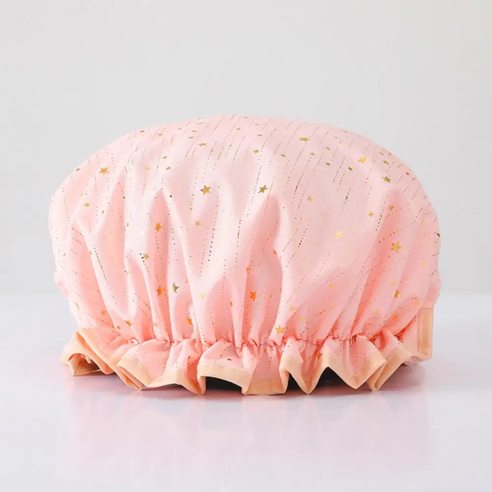 

Women Shower Hat Fashionable Stars Pattern Decor Bath Hat Soft Women Bath Hat
