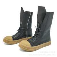 rmk owews high quality boots knight boots thick soled heightened high top mens shoes casual fashion zipper boots mens shoes top