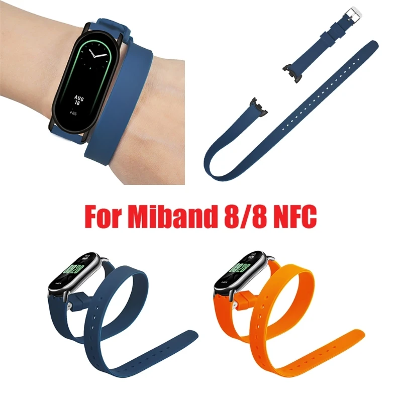 

Модный браслет с быстросъемной петлей и защитой от царапин для Mi 8/8 удобный длинный ремешок с 2 оборотами M76A