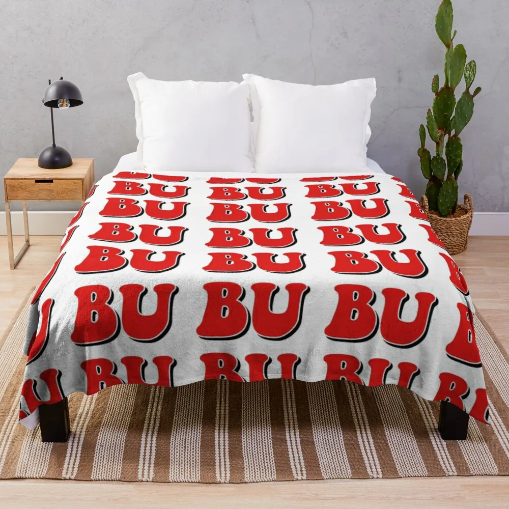 

BU Boston University Throw Blanket Sofa quilt