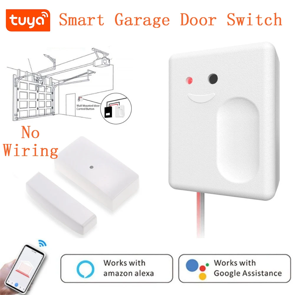 

Tuya Smart WiFi Switch Sensor Garage Door Open/Closed Controller App Voice Timing Remote Control Work For Alexa Google Assistant