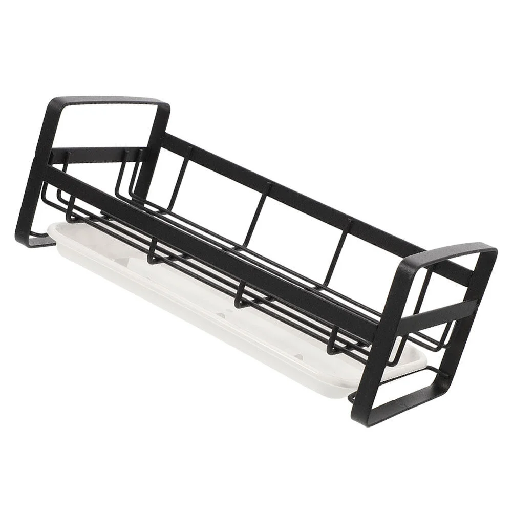 

Shelf Stainless Steel Sink Kitchen Dish Cloth Rack Organization Brush Holder Sponge Soap