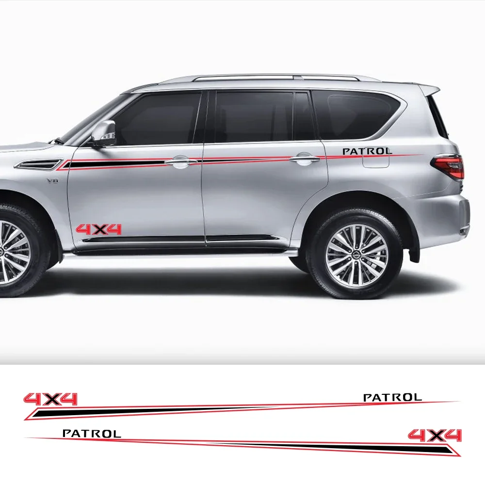 Автомобильная дверь 4x4 наклейки для Nissan патруль y61 y62 графические полосы