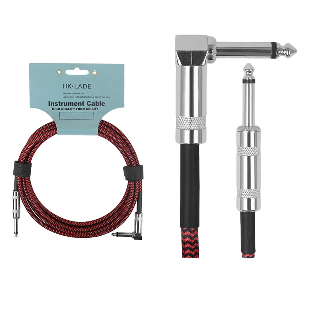 

6.35mm 3meter Guitar Bass Noiseless Cable Shield For Mic Speaker Instrument Cable Scratch Resistance Wear Resistance