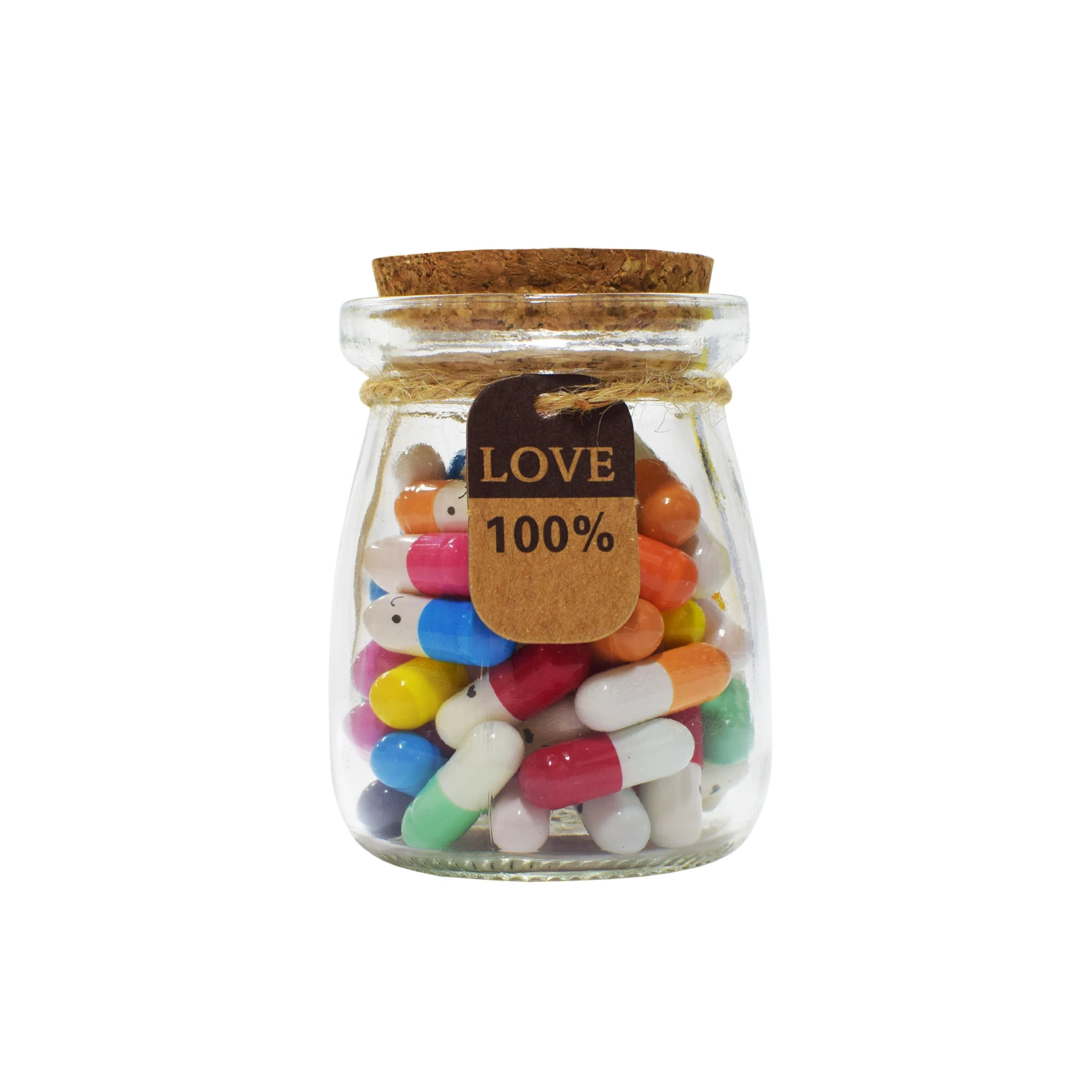 Декоративная банка капсульные буквы сообщение в бутылке подарок на День святого