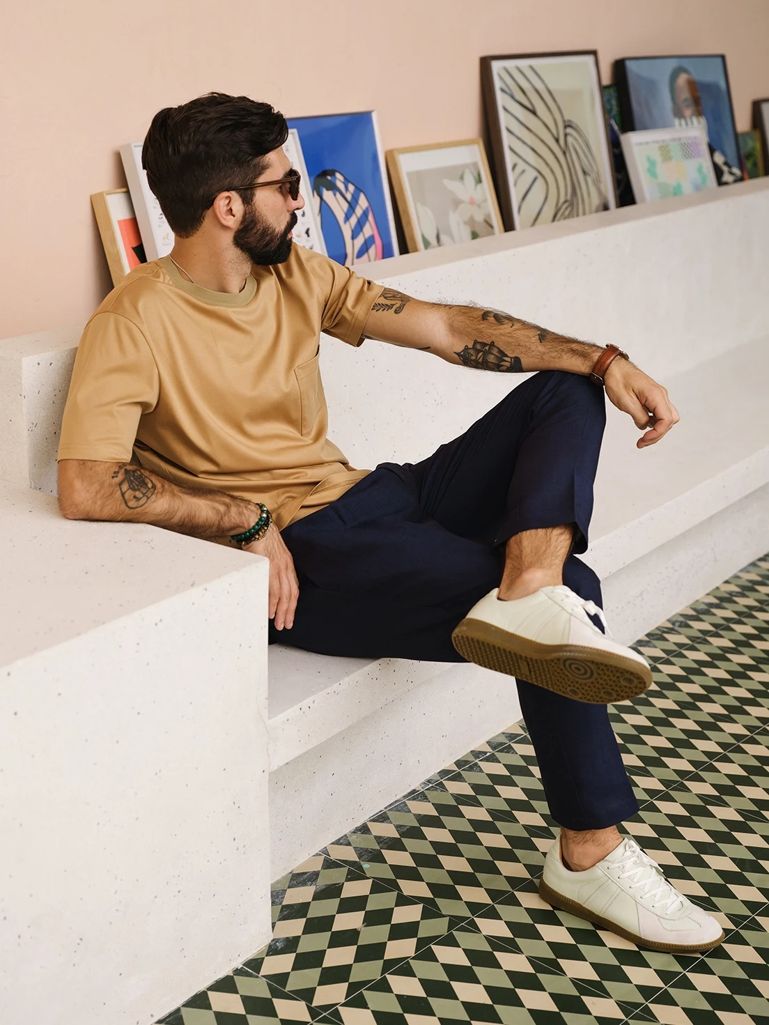 &quotPocket T-IRT&quot Summer High end Double-sided Mercerized Long-staple Cotton Loose round Neck Short sleeve Pocket T-shirt