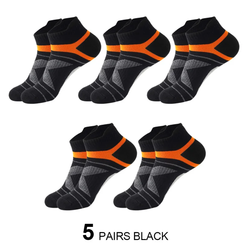 5Pairs/set Outdoor Sports Deodorant Basketball Running Football Socks Professional Sports Socks Casual Men's Socks Cotton