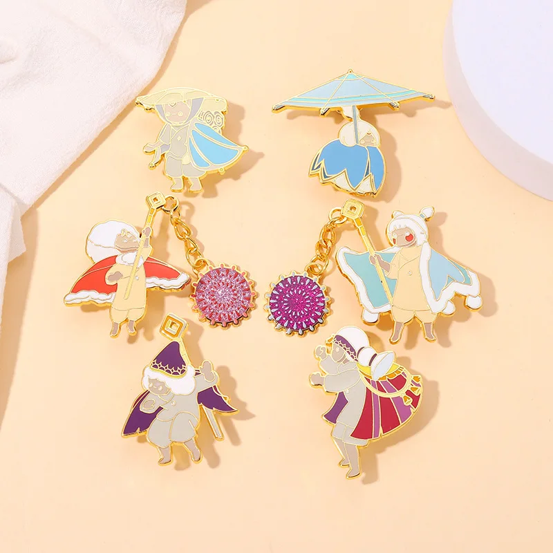 

Creative Sky Children Of The Light Hard Enamel Pins Custom Couples Brooches Lapel Badges Cartoon Jewelry Gift For Friends