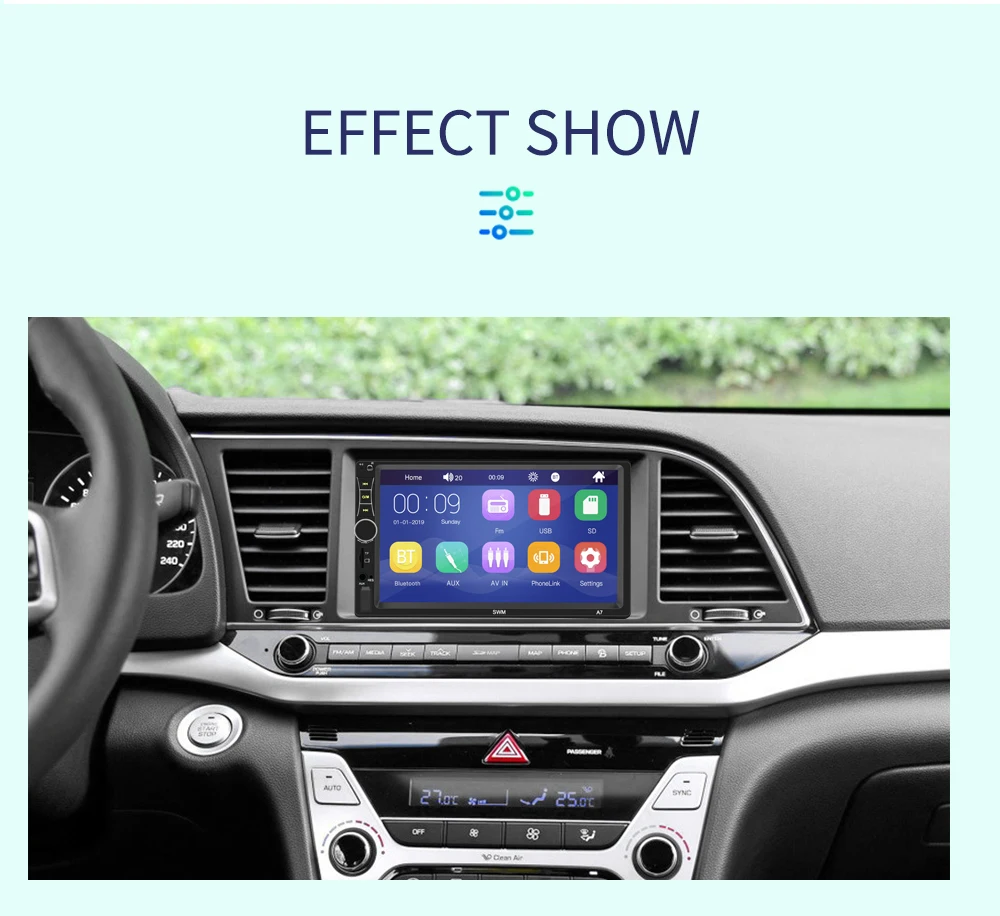 Бесплатная доставка Автомагнитола 2DIN автомобильный стерео MP5 плеер 7 дюймов HD