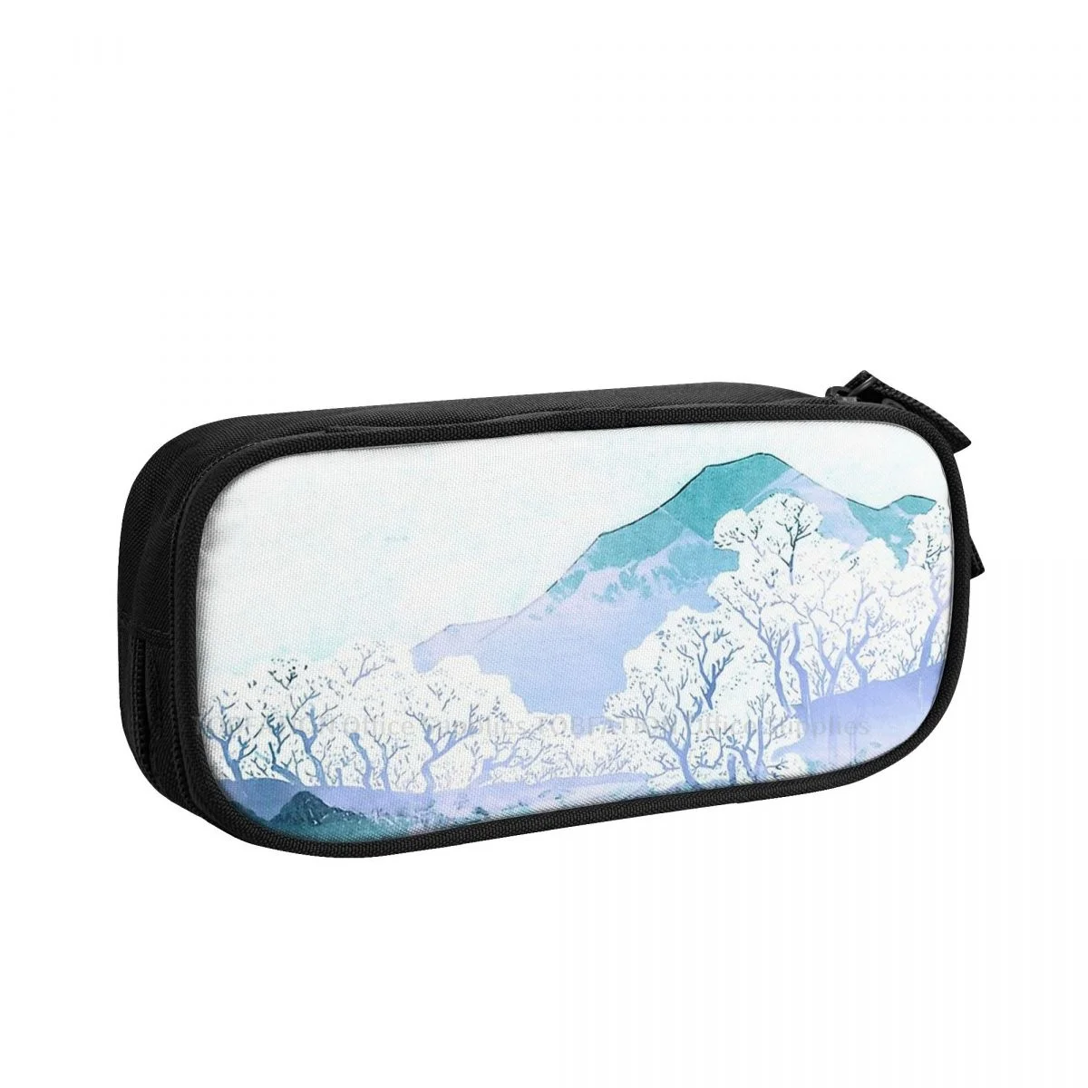 

Ghost Mountain Pencase Ukiyo-e Japanese Hokusai Pencil Bag Girls Boys School Storage Supplies Large Capacity Double Zipper
