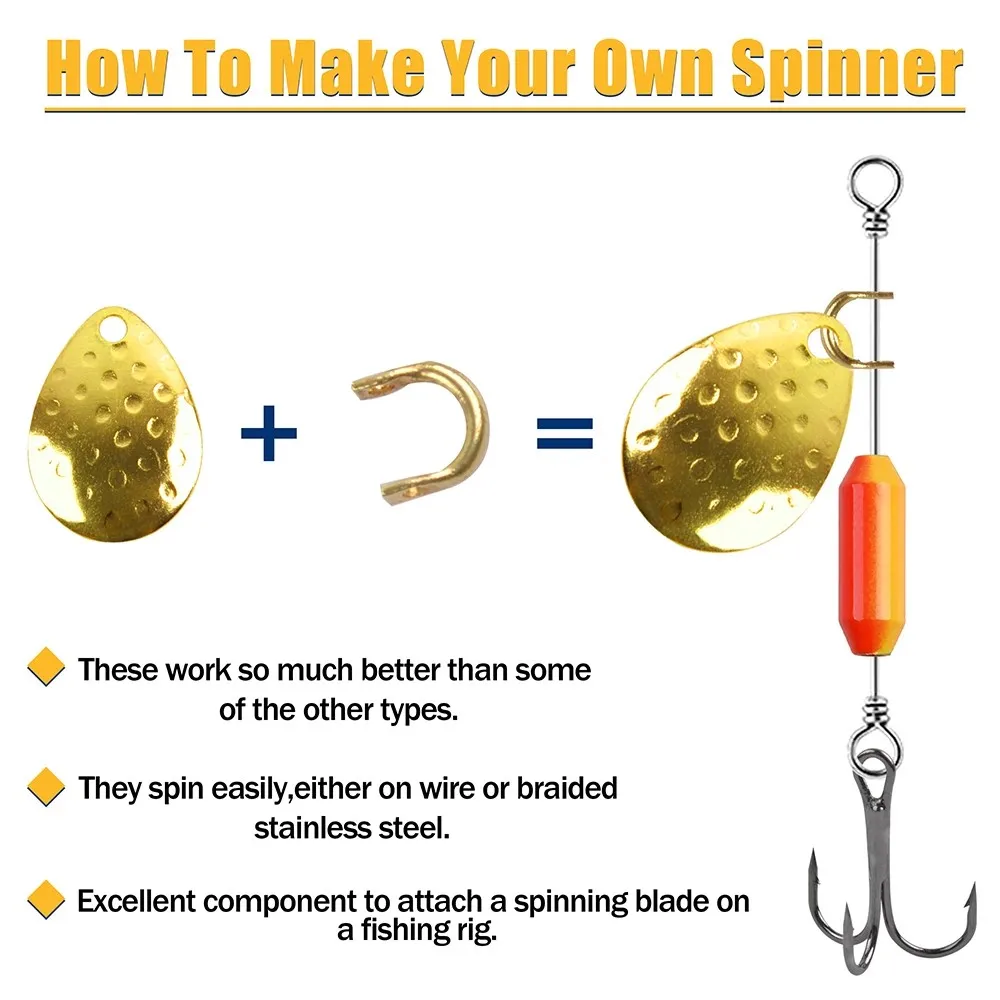 80 шт. набор лезвий для спиннера рыболовных приманок лезвия Colorado легко