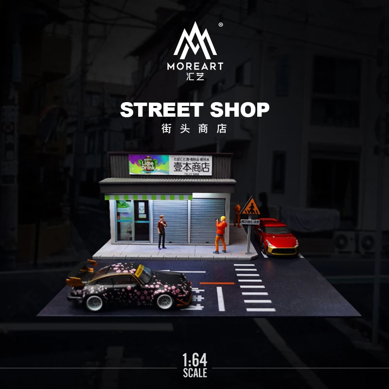

Presale On August MoreArt 1:64 Street Shop Diecast Car Model Scene