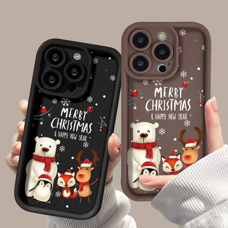 Фото Рождественский чехол со снеговиком для Xiaomi Redmi Note 12 13 11 10 9 8 Pro Plus 5g 13C 10C 12C 9T 9C Pooc X5 X6 X3 F5 Pro C55 Mi 11 Lite №3
