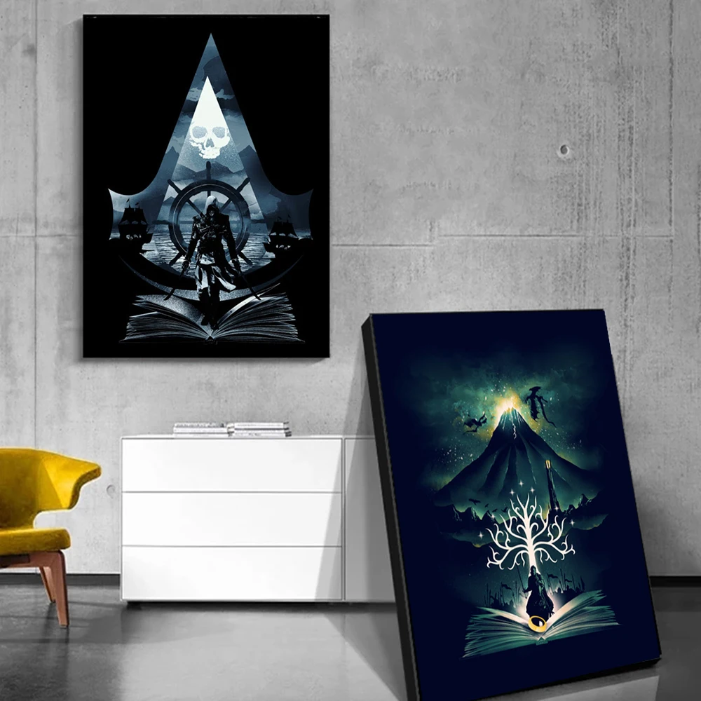 Постеры в классическом стиле с изображением магических фильмов настенные