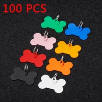 100pcs Colorful Anti-lost Dog ID Tags Custom Dog Collar Name Plate Personalized Pet Collar for Dogs Engraved Pet Tag Wholesale
