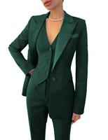 womens blazer suits jacket vest three piece slim fit korean luxury fashion office wear women